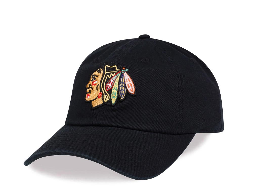 American Needle Chicago Blackhawks Black Casual Strapback Casquette