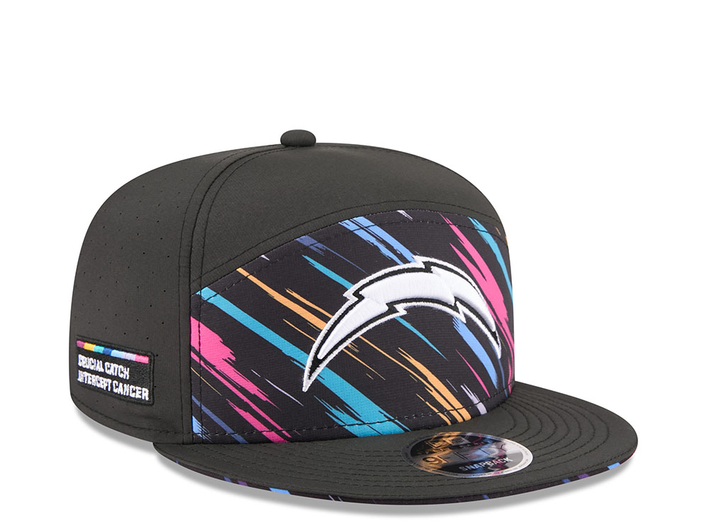New Era Los Angeles Chargers Crucial Catch 2026 Black Edition 9Fifty Split Panel Snapback Casquette