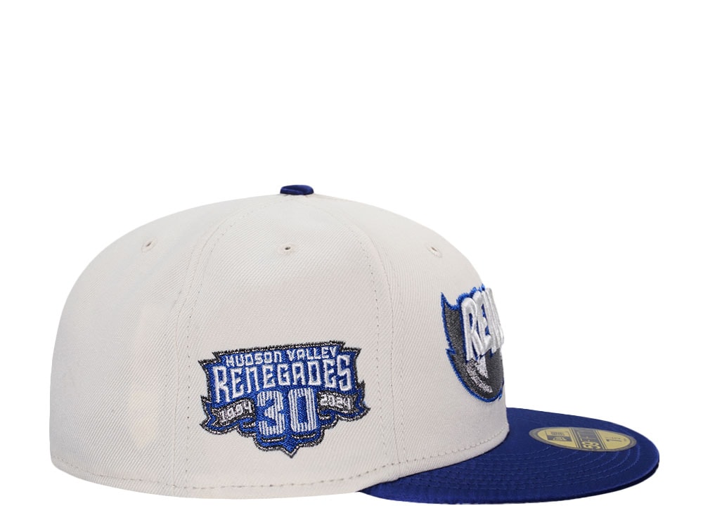 New Era Hudson Valley Renegades 30th Anniversary Chrome Satin Brim Two Tone Edition 59Fiftys Fitted Casquette