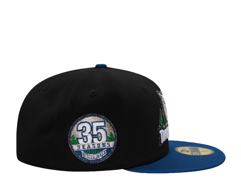 New Era Minnesota Timberwolves 35th Anniversary Black Two Tone Edition 59Fifty Fitted Casquette