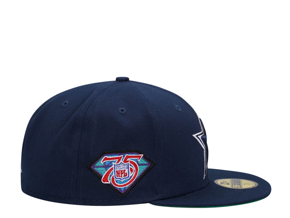 New Era Dallas Cowboys 75th Anniversary Ocean Blue Edition 59Fifty Fitted Casquette
