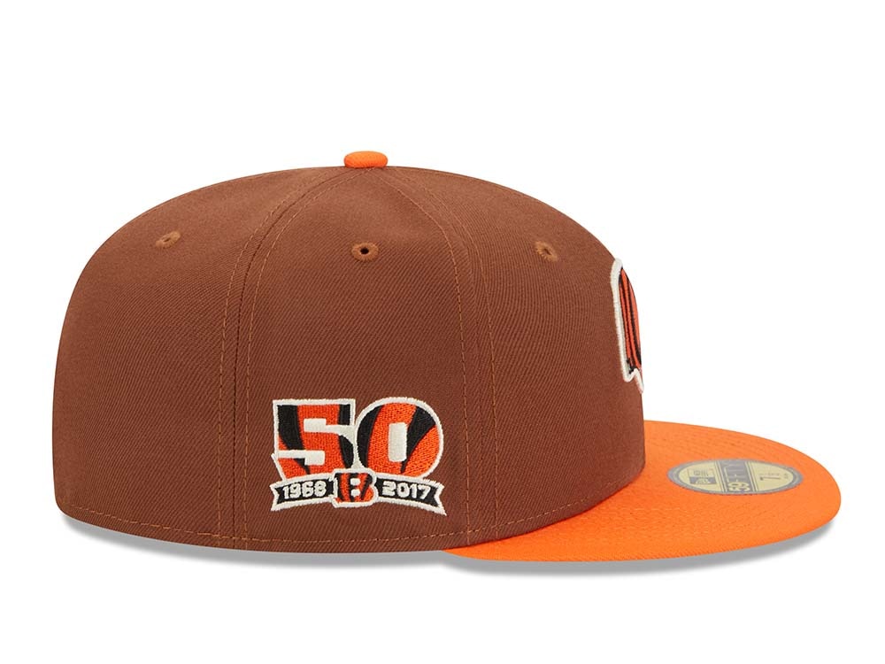 New Era Cincinnati Bengals 50th Anniversary Harvest Two Tone Edition 59Fifty Fitted Casquette