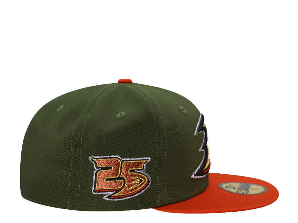 New Era Anaheim Ducks 25th Anniversary Rifle Green Two Tone Edition 59Fifty Fitted Casquette