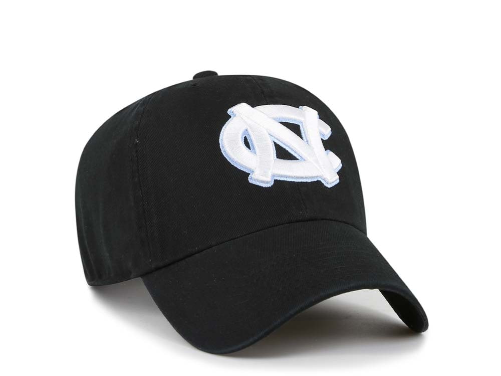 47Brand North Carolina Tar Heels Black Clean Up Strapback Casquette