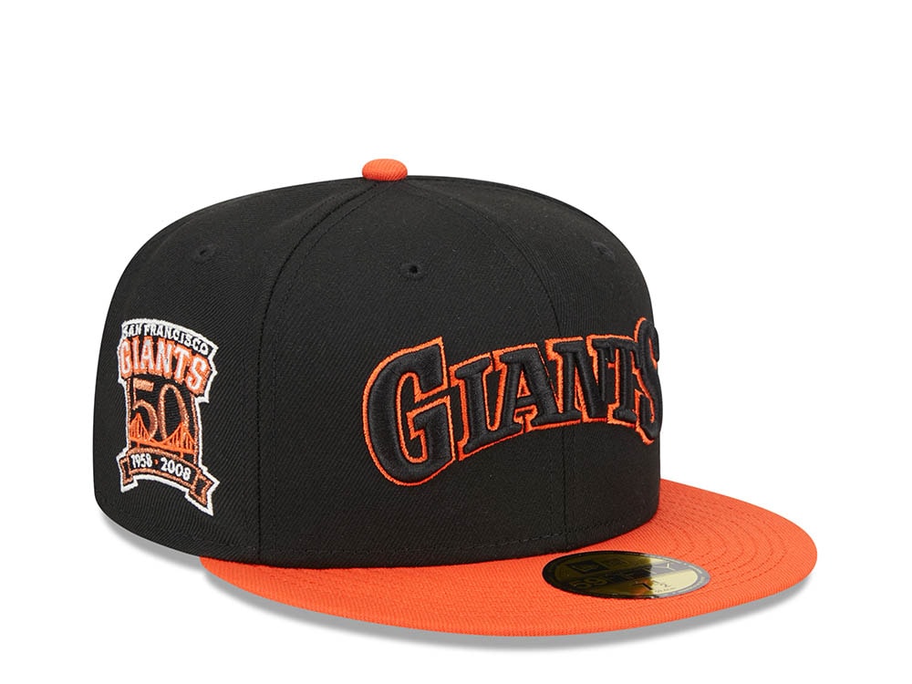 New Era San Francisco Giants 50th Anniversary Retro Script Two Tone Edition 59Fifty Fitted Casquette