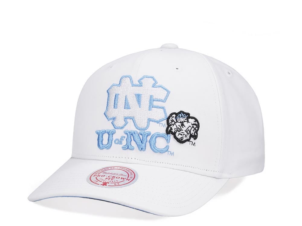 Mitchell & Ness University of North Carolina All in Pro White Snapback Casquette