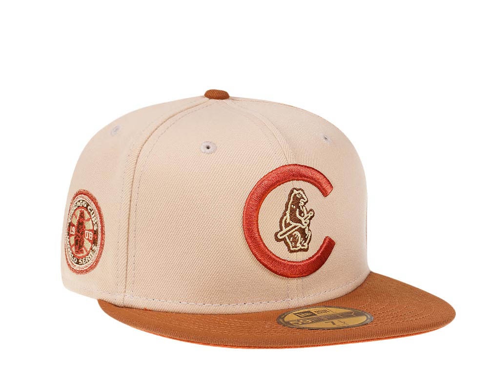 New Era Chicago Cubs World Series 1908 Vintage Brick Two Tone Edition 59Fifty Fitted Casquette