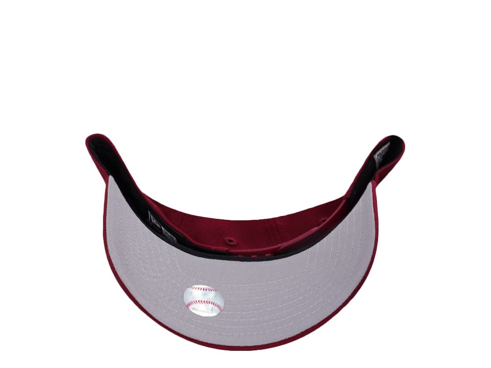 New Era Los Angeles Dodgers 60th Anniversary Cardinal Red Prime Edition 9Forty A Frame Snapback Casquette