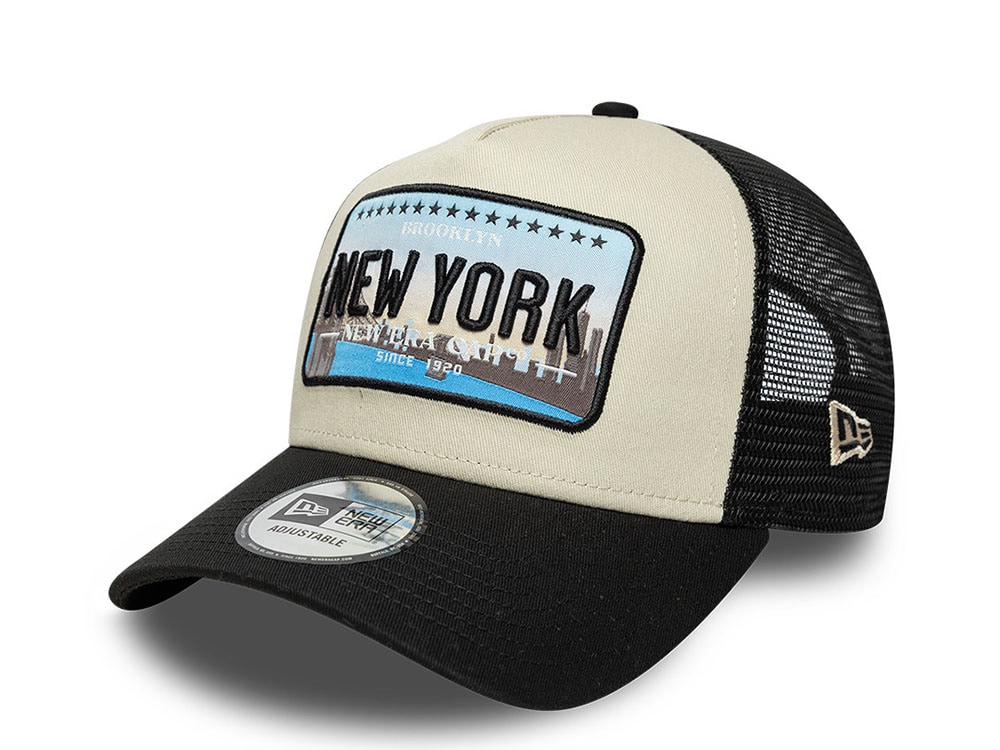 New Era New York License Plate Stone Edition 9Forty A Frame Trucker Snapback Casquette