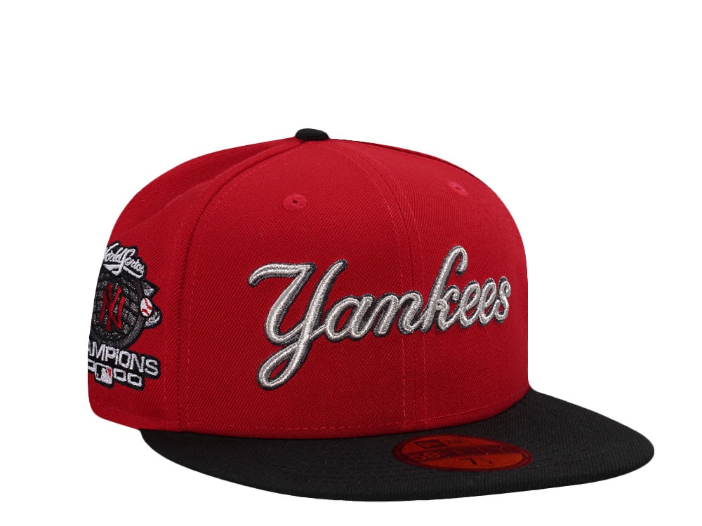 New Era New York Yankees World Series 2000 Champions Scarlet Two Tone Edition 59Fifty Fitted Casquette