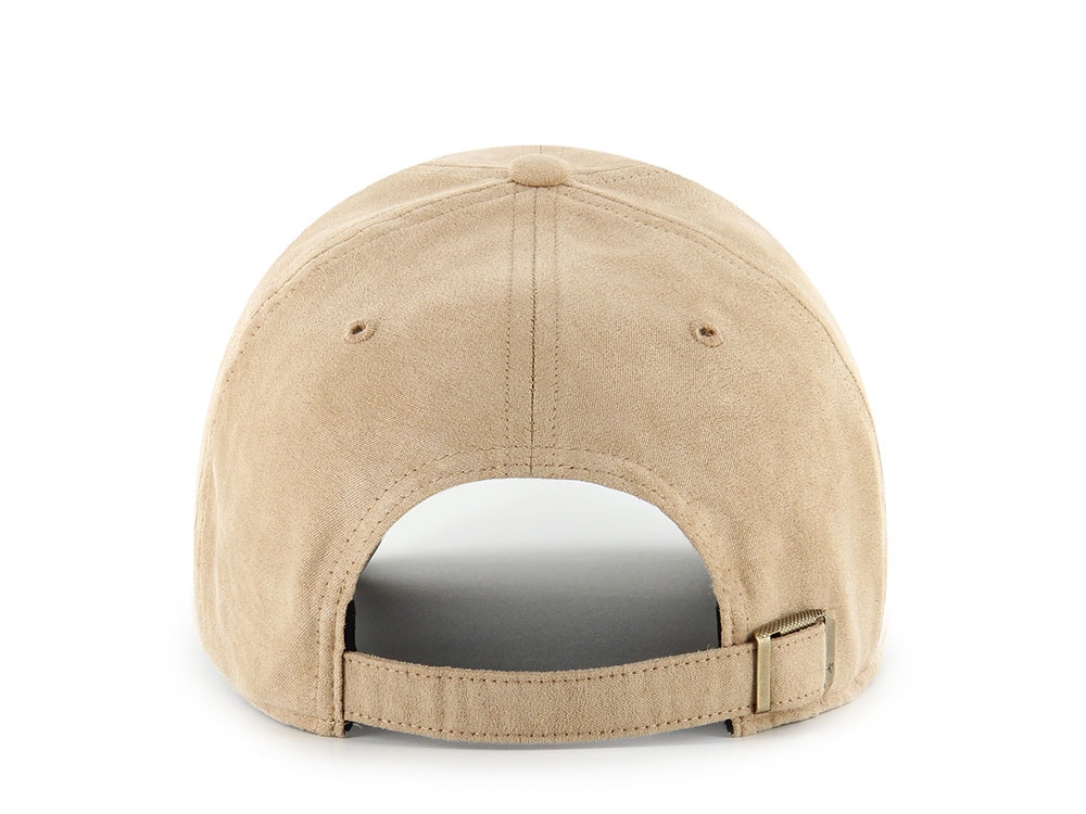 47Brand Chicago Blackhawks Khaki Ballpark Suede Edition Clean Up Strapback Casquette