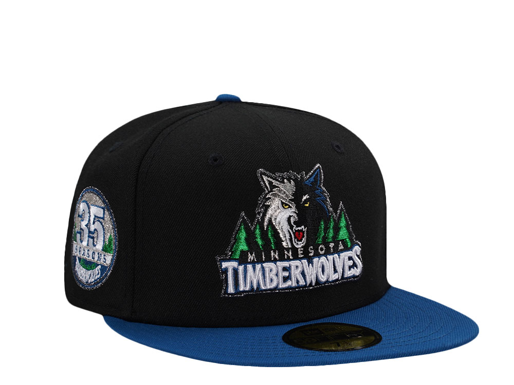 New Era Minnesota Timberwolves 35th Anniversary Black Two Tone Edition 59Fifty Fitted Casquette