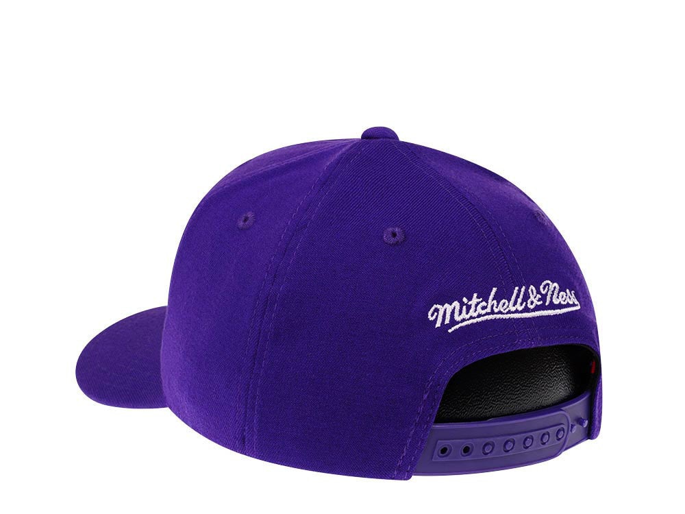 Mitchell & Ness Utah Jazz Team Ground Purple Red Line Solid Flex Snapback Casquette