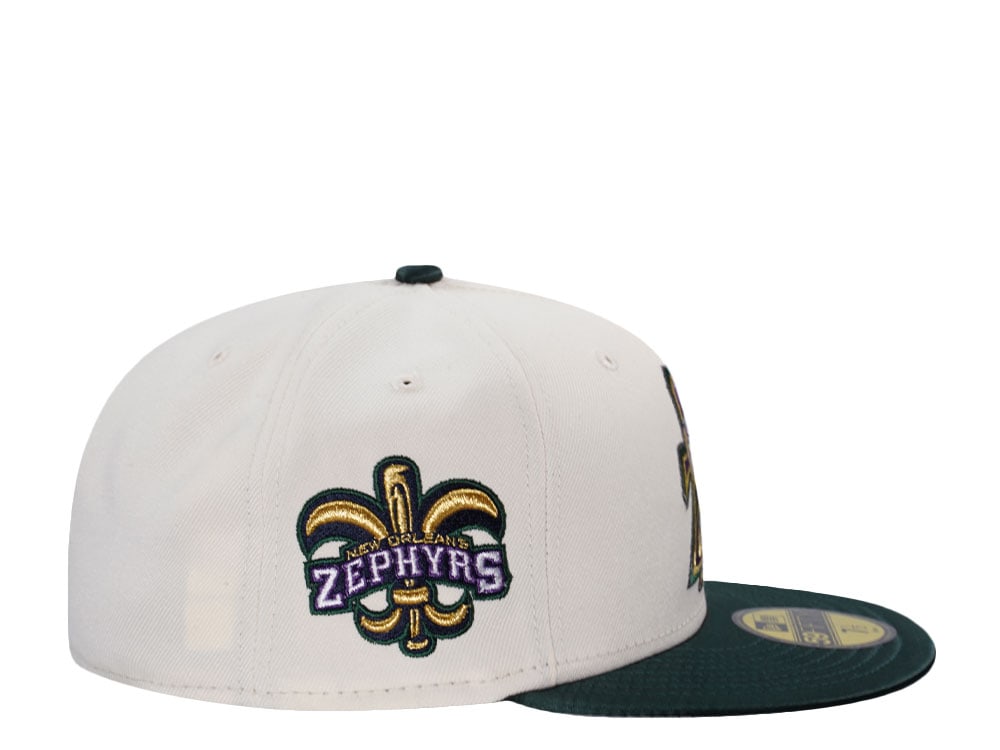 New Era New Orleans Zephyrs  Chrome Satin Brim Two Tone Edition 59Fifty Fitted Casquette
