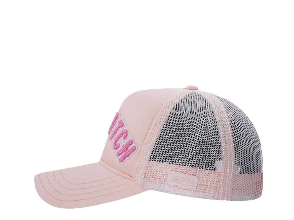 Von Dutch Script Pink Trucker Snapback Casquette
