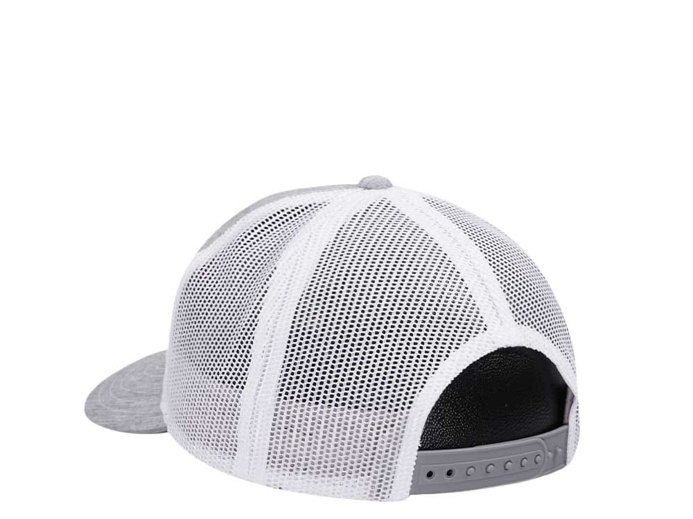 John Deere Twill Mesh Sueded Logo Grey White Trucker Snapback Casquette
