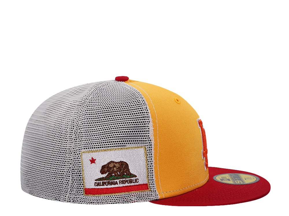 New Era Los Angeles Dodgers Beach Gold Two Tone Edition 59Fifty Trucker Fitted Casquette