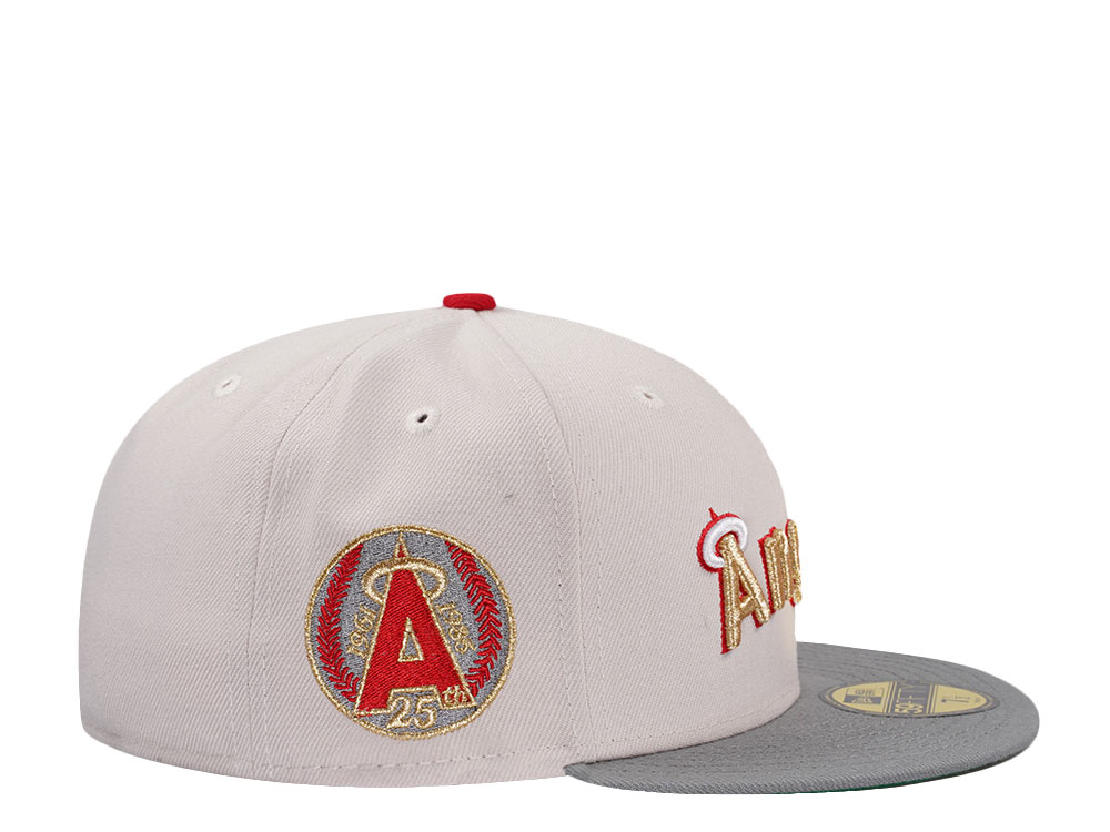 New Era Anaheim Angels 25th Anniversary Stone Gold Two Tone Edition 59Fifty Fitted Casquette