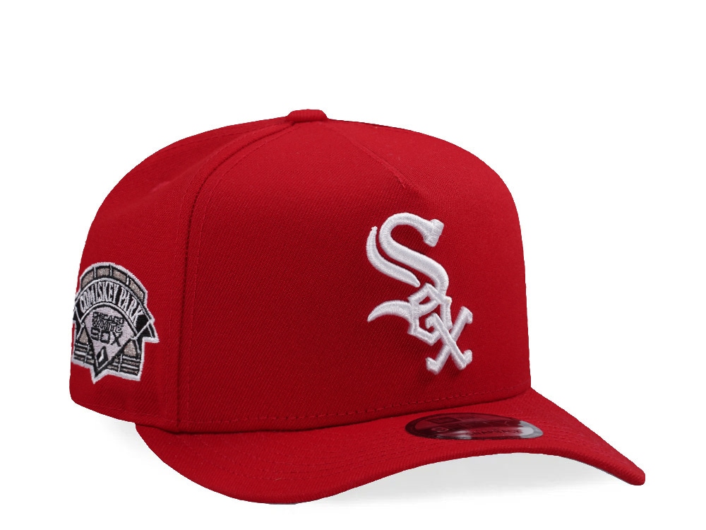 New Era Chicago White Sox Comiskey Park Scarlet Prime Edition 9Fifty A Frame Snapback Casquette