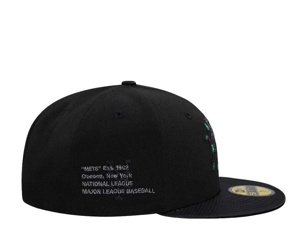 New Era New York Mets Dark Metallic Satin Brim Prime Edition 59Fifty Fitted Casquette