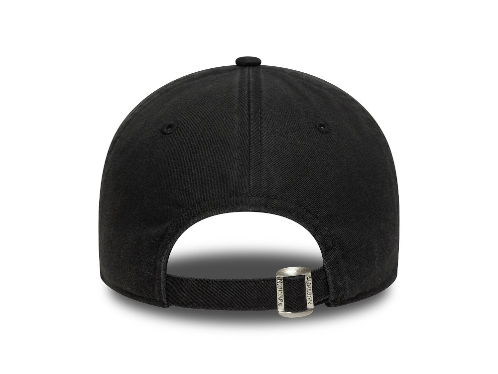 New Era Los Angeles Dodgers Mini Logo Washed Black 9Twenty Strapback Casquette