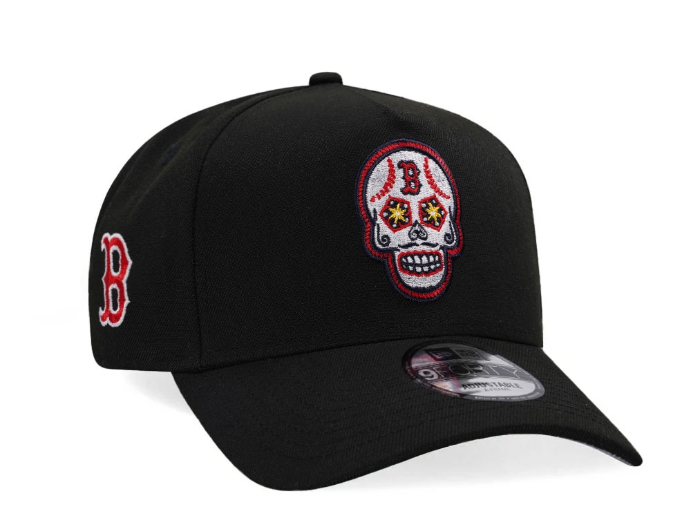 New Era Boston Red Sox Skull Black Classic Edition 9Forty A Frame Snapback Casquette