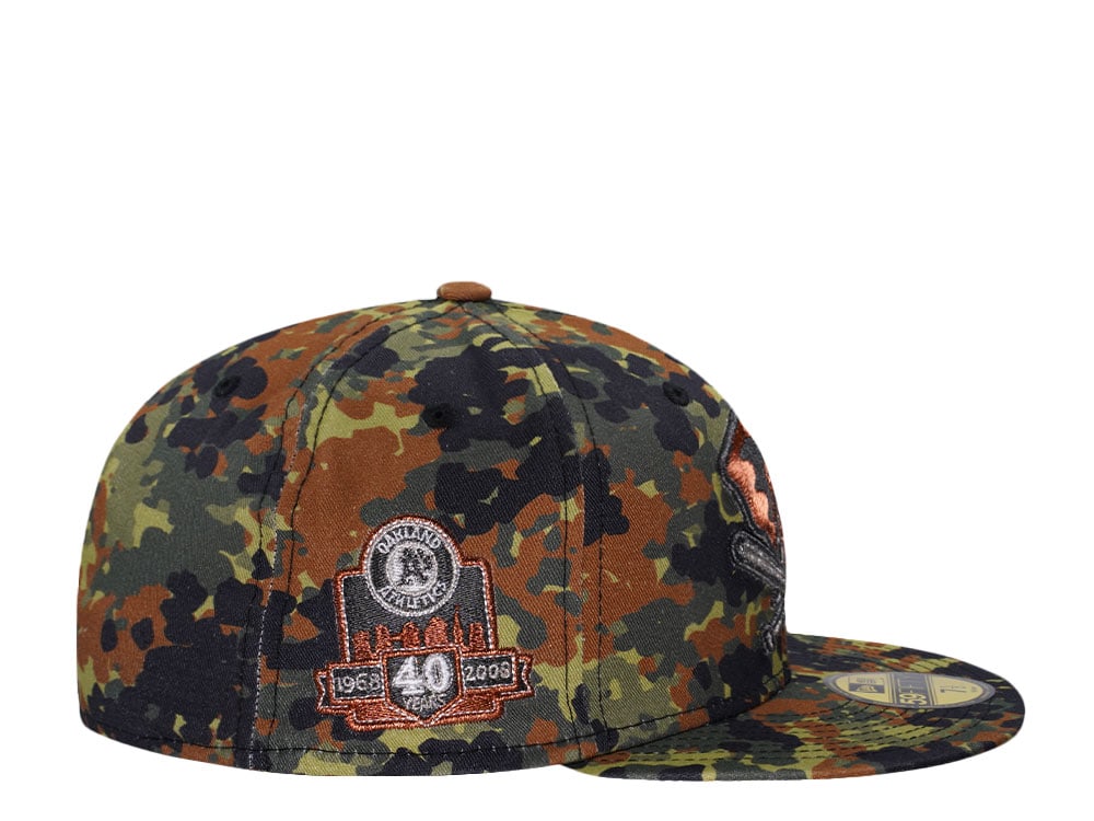 New Era Oakland Athletics 40 Years Flecktarn Copper Edition 59Fifty Fitted Casquette