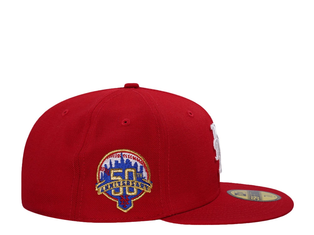 New Era New York Mets 50th Anniversary Scarlet Wool Prime Edition 59Fifty Fitted Casquette