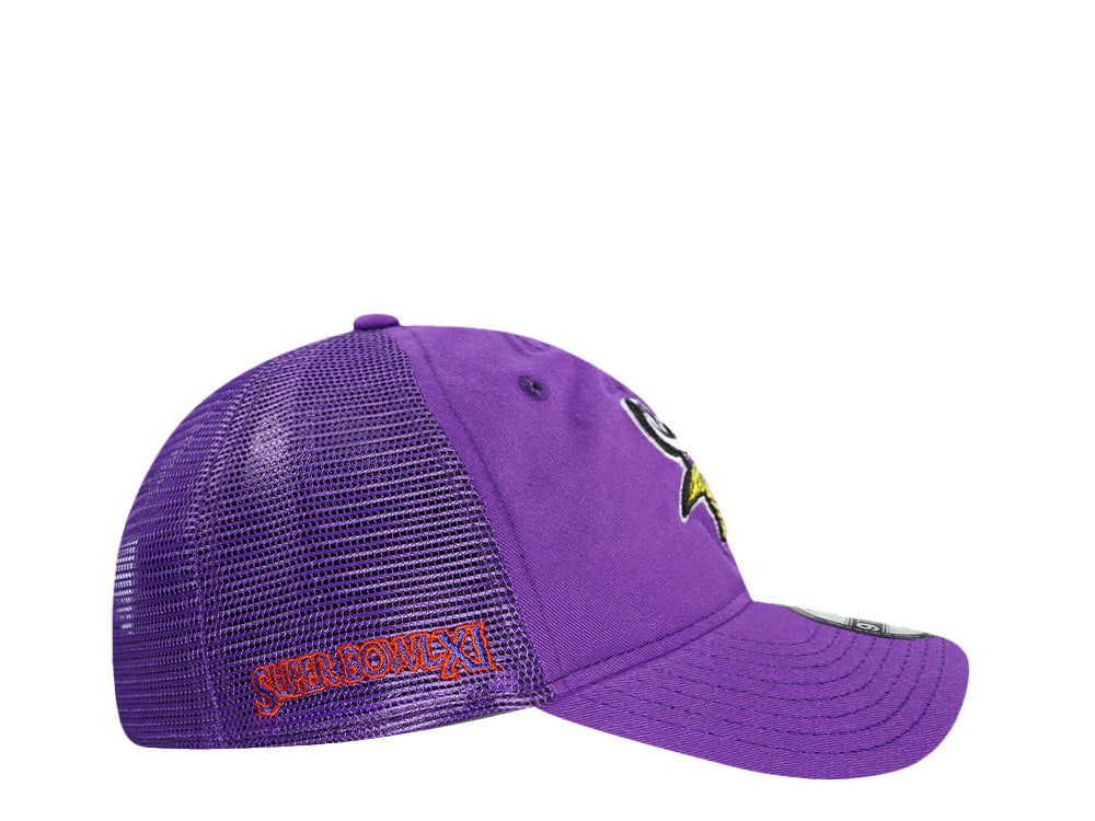 New Era Minnesota Vikings Super Bowl XI Purple Trucker Edition 9Twenty Snapback Casquette