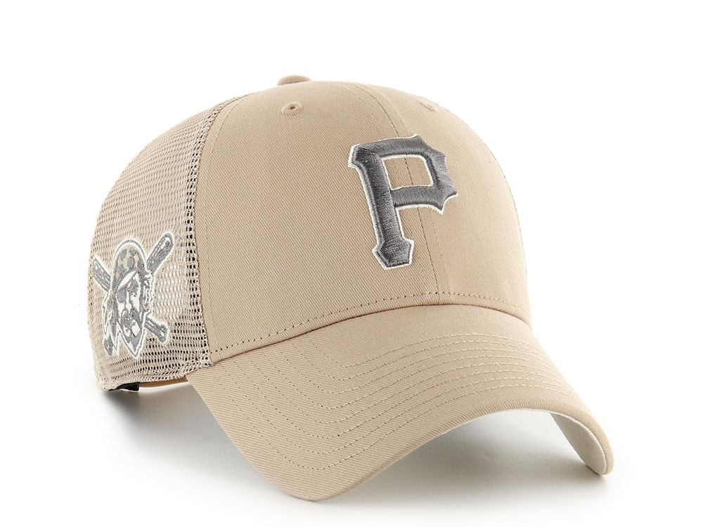 47Brand Pittsburgh Pirates Khaki Branson Edition Trucker MVP Snapback Casquette