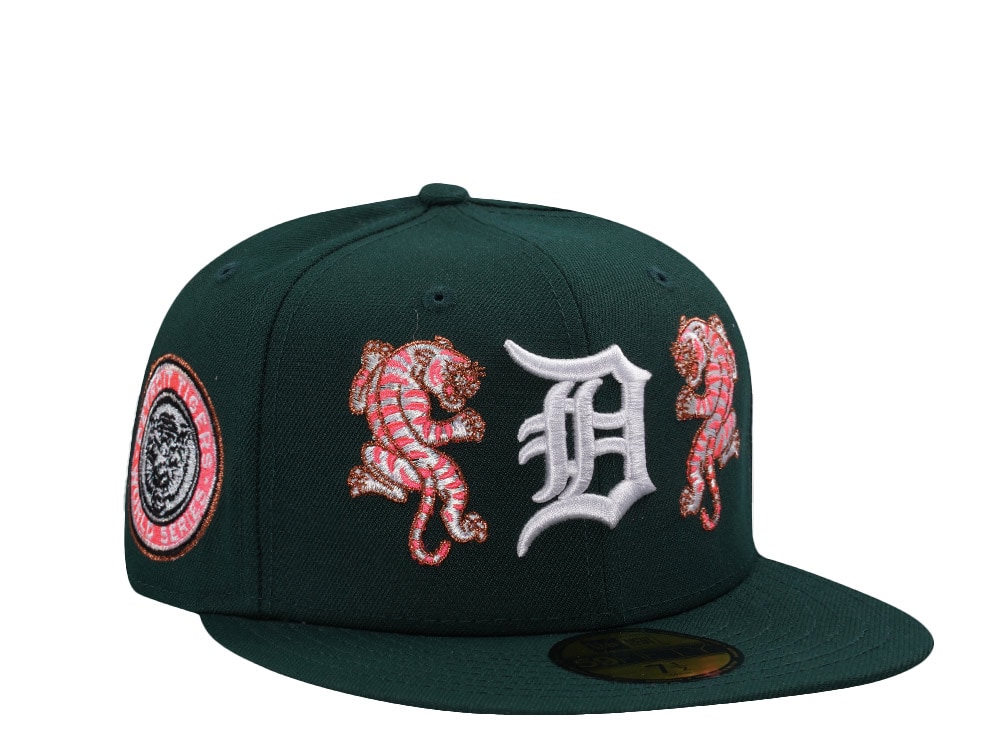 New Era Detroit Tigers World Series 1968 Tiger Dark Green Prime Edition 59Fifty Fitted Casquette