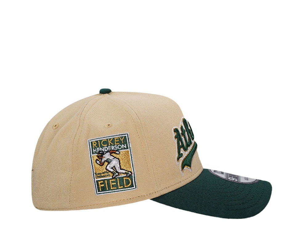 New Era Oakland Athletics Rickey Henderson Field Vegas Gold Two Tone 9Forty A Frame Snapback Casquette