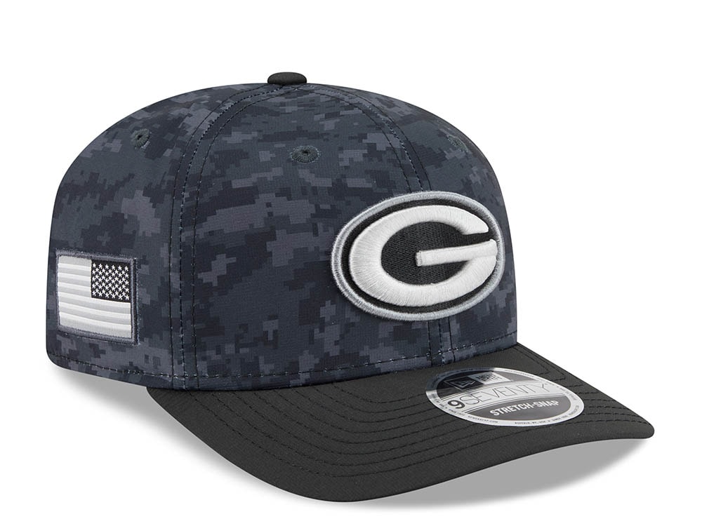 New Era Green Bay Packers NFL Salute to Service 2026 Digi Camo Black 9Seventy Stretch Snapback Casquette