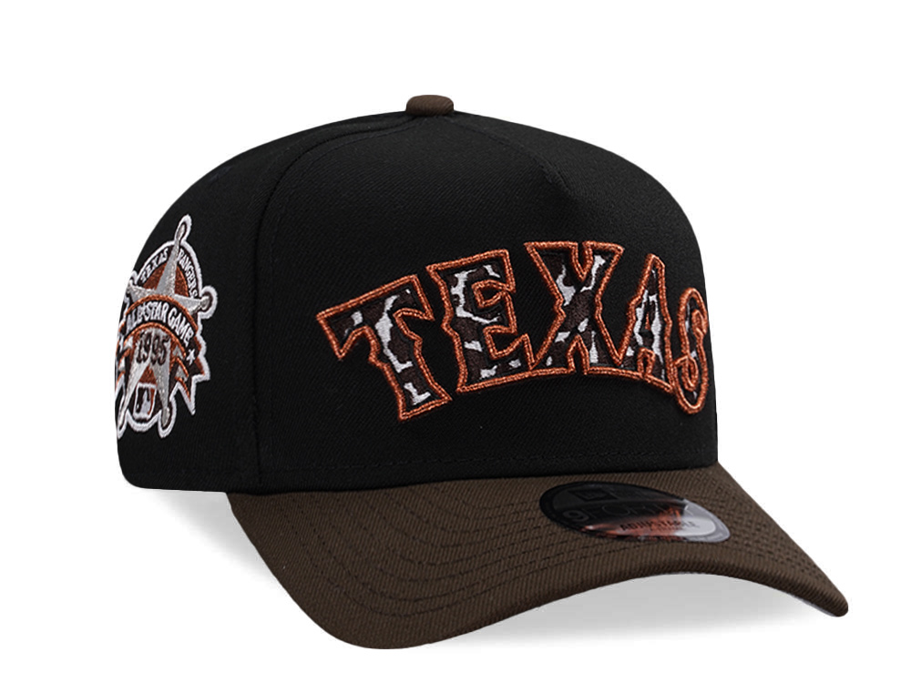 New Era Texas Rangers All Star Game 1995 Black Two Tone Edition 9Forty A Frame Snapback Casquette