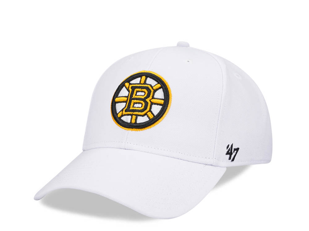 47Brand Boston Bruins White MVP Snapback Casquette