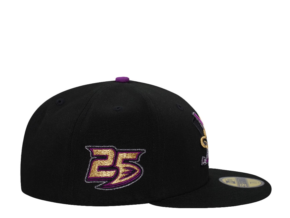New Era Anaheim Ducks 25th Anniversary Black Prime Grape Edition 59Fifty Fitted Casquette
