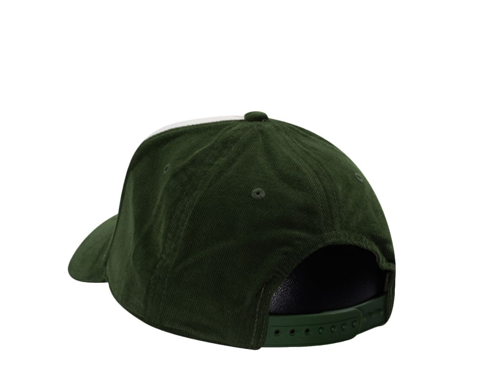 John Deere Vintage JD TM Chain Stitch White Green Snapback Casquette