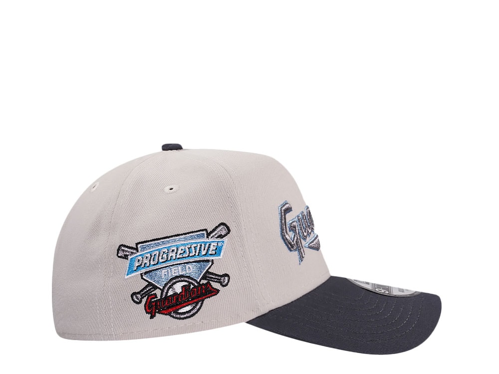 New Era Cleveland Guardians Progressive Field Stone Metallic Two Tone Edition 9Forty A Frame Snapback Casquette