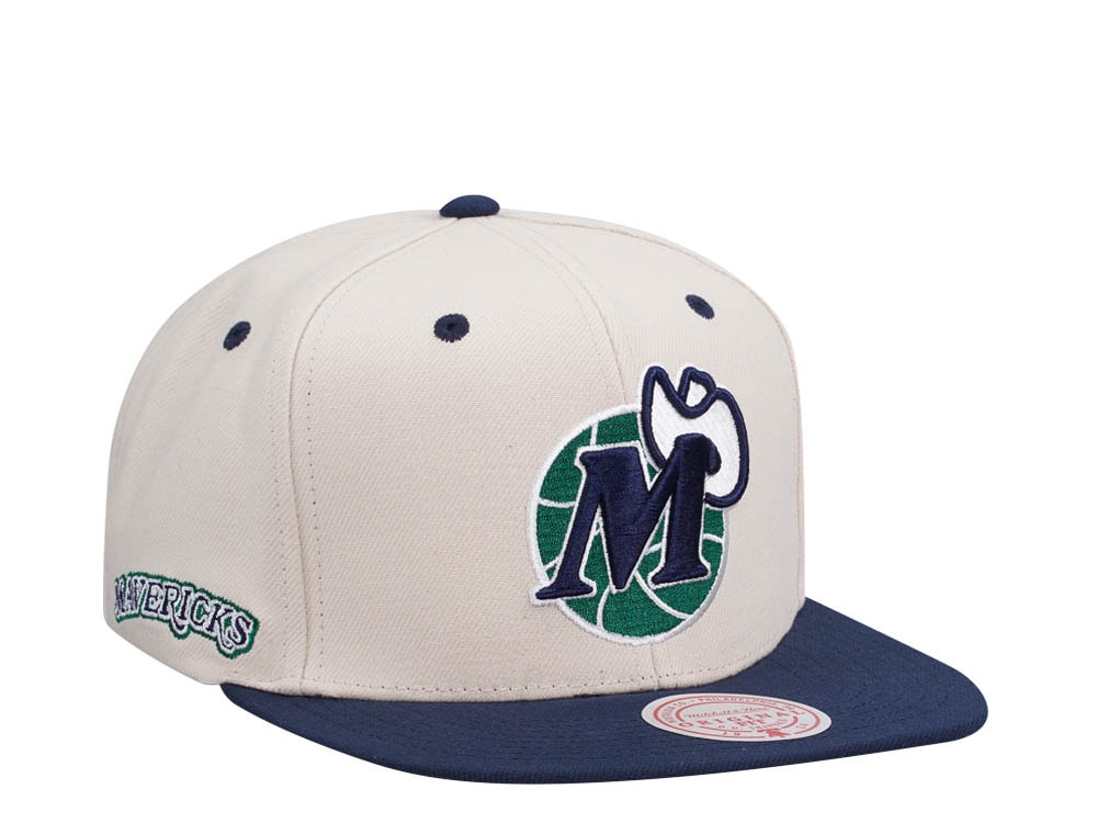 Mitchell & Ness Dallas Mavericks Sail Off White Two Tone Snapback Casquette