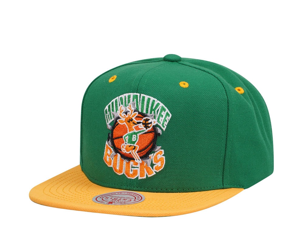 Mitchell & Ness Milwaukee Bucks Breakthrough Two Tone Snapback Casquette
