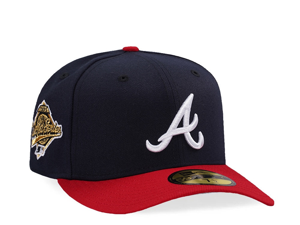 New Era Atlanta Braves World Series 1995 Navy Two Tone Edition Pre Curved 59Fifty Fitted Casquette