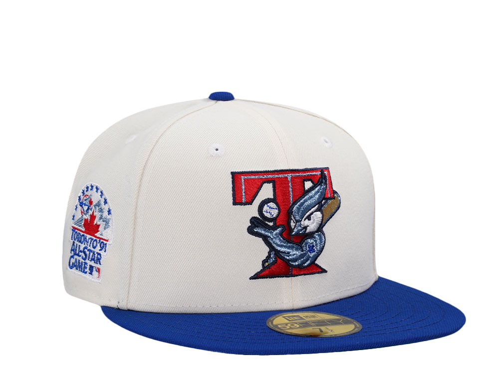 New Era Toronto Blue Jays All Star Game 1991 Chrome Metallic Throwback Two Tone Edition 59Fifty Fitted Casquette