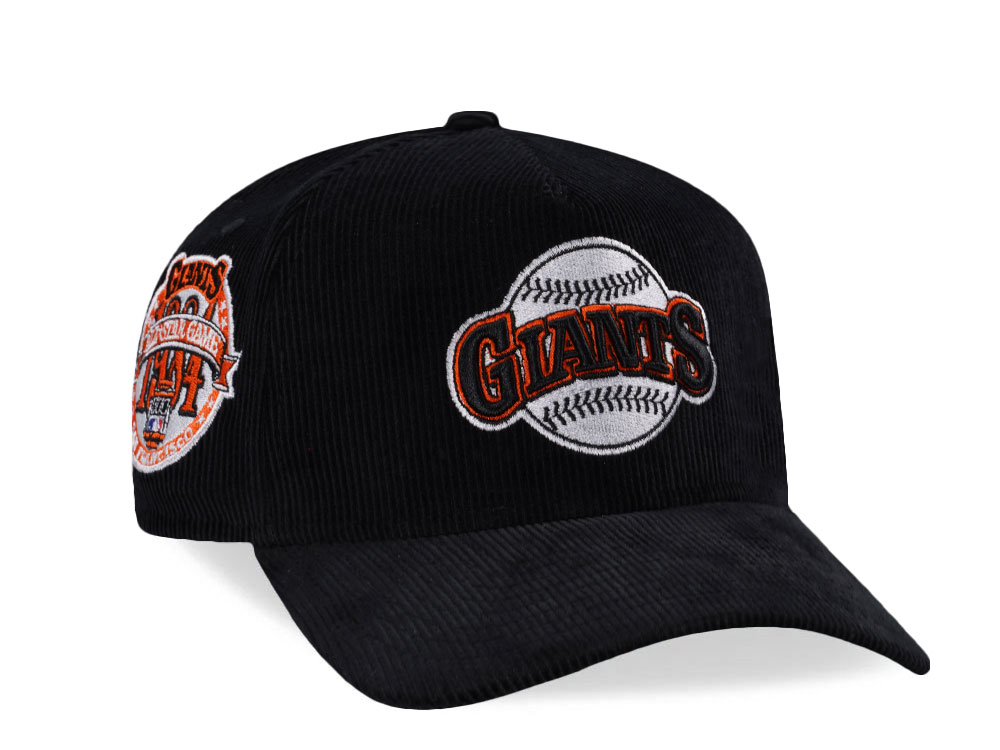 New Era San Francisco Giants All Star Game 1984 Black Throwback Corduroy Edition 9Forty A Frame Snapback Casquette