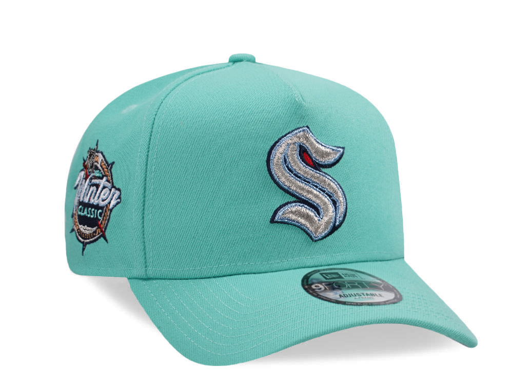 New Era Seattle Kraken Winter Classic 2024 Mint Prime Edition 9Forty A Frame Snapback Casquette
