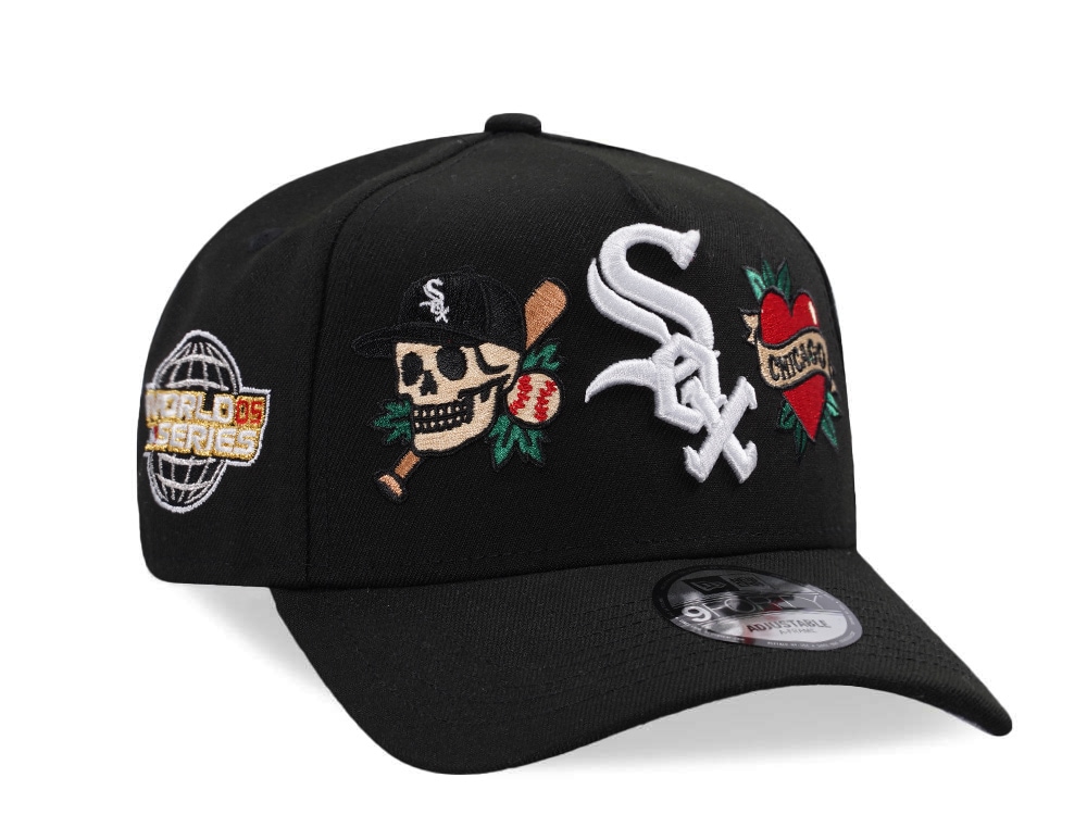 New Era Chicago White Sox World Series 2005 Tattoo Black Prime Edition 9Forty A Frame Snapback Casquette