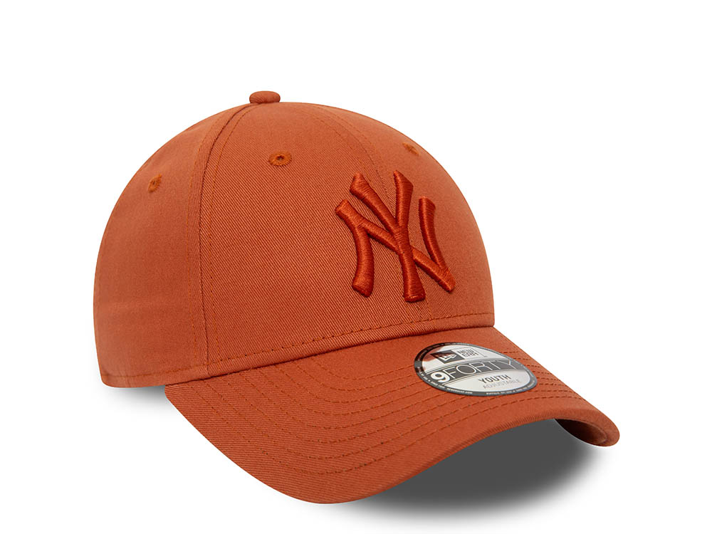 New Era New York Yankees League Essential Kids Brown 9Forty Strapback Casquette
