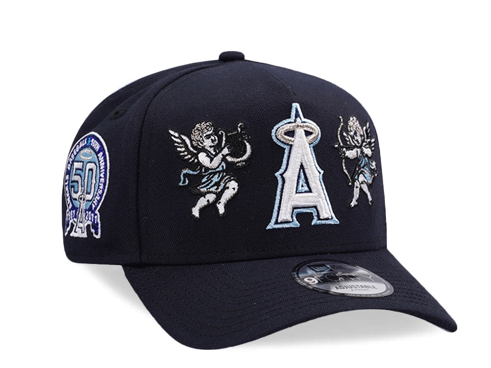 New Era Anaheim Angels 50th Anniversary Cupids Navy Prime Edition 9Forty A Frame Snapback Casquette