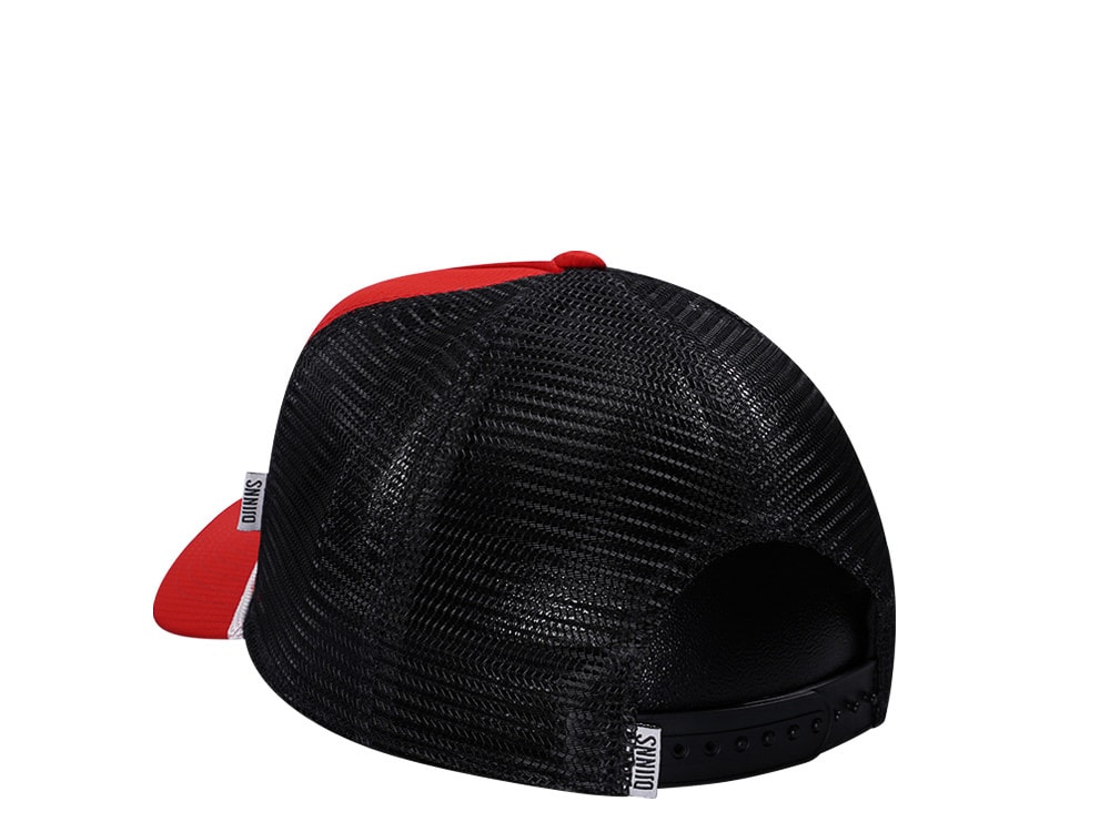 Djinns Rubber Ripstring Red Trucker Snapback Casquette