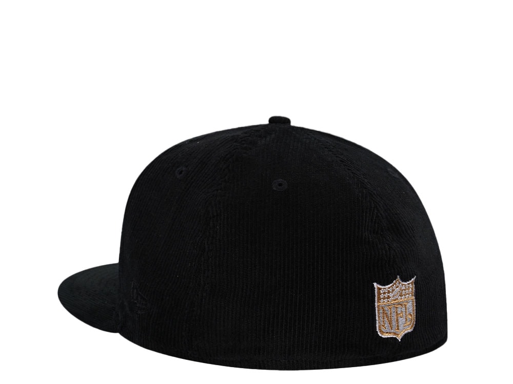 New Era New Orleans Saints Black Cord Throwback Edition 59Fifty Fitted Casquette