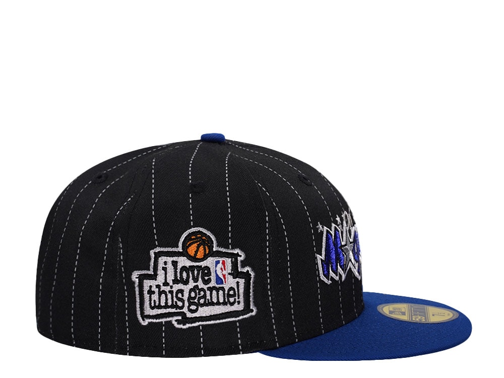 New Era Orlando Magic Love this Game Black Pinstripe Two Tone Edition 59Fifty Fitted Casquette